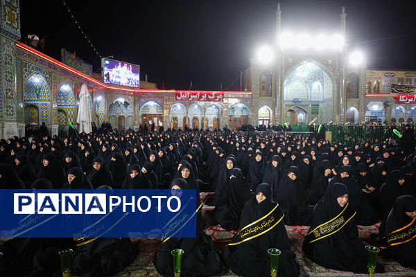 آیین شمعدان‌گردانی و خطبه خوانی شام رحلت حضرت معصومه(س)
