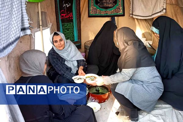برپایی موکب مقاومت به‌مناسبت هفته بسیج در دبستان جنت ملارد 