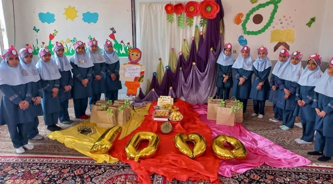  جشن هزار باطعم قرآن در آموزشگاه نورالبیان میبد 