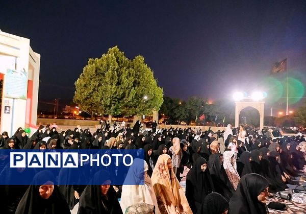 مراسم عزاداری سیدالشهدا در کنار مزار شهدای گمنام نیشابور