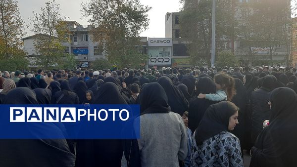 اجتماع فاطمیون و تشییع پیکر 2 شهید گمنام در تالش