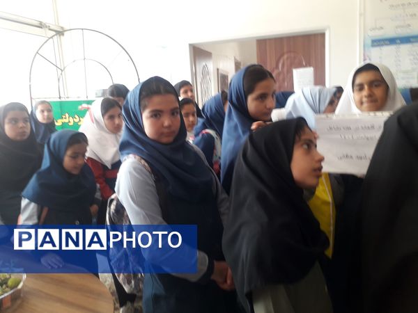 بازدید دانش‌آموزان مدرسه شهید خاقانی از گلخانه پیشه‌وران شیروان