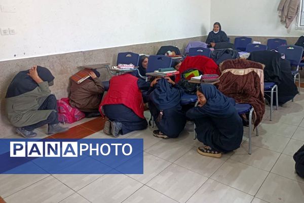 مانور زلزله و ایمنی در مدارس دخترانه ناحیه 3 شیراز