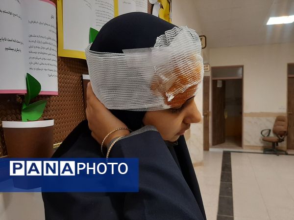 مانور زلزله در مدرسه شهید محمد آسوده روستای دهنو شهرستان خلیل آباد