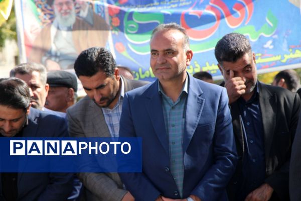 شکوه حضور مردم شهرستان سامان در راهپیمایی یوم‌الله ۱۳ آبان
