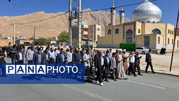 راهپیمایی بشارت نصر در شهر و بخش گندمان 