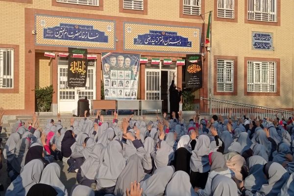 سوگواری شهادت حضرت فاطمه (س) در دبستان علی دهقانیان ۲ تبادکان