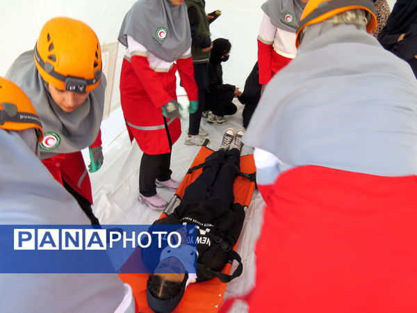 رزمایش دانش‌آموزی پدافند غیرعامل در شهرستان بجنورد 
