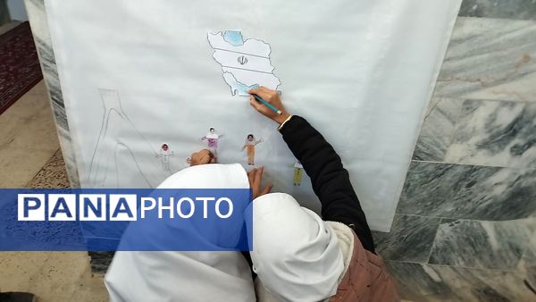 مسابقه نقاشی با موضوع دهه فجر در آموزشگاه ولایت شهرستان فریمان