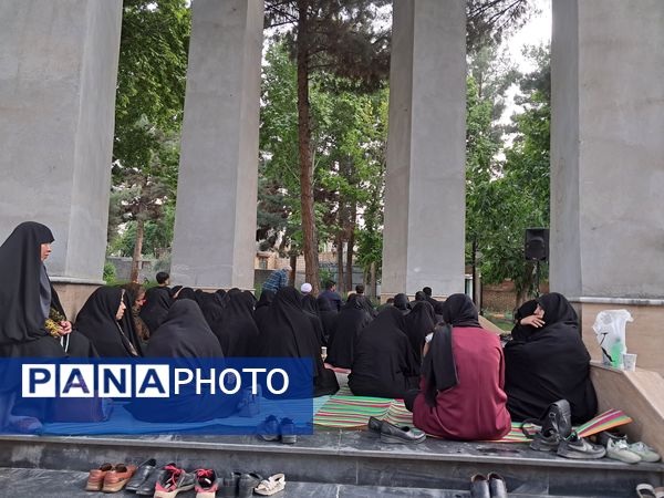 مراسم شهادت امام محمد باقر (ع) درکنار شهدای گمنام پارک وحدت آشخانه