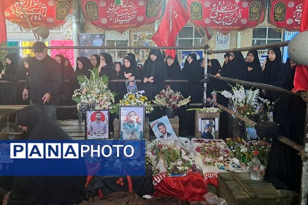 تشییع پیکر دو تن از شهدای جنگ تحمیلی رژیم صهیونیستی همزمان با مراسم تاسوعای حسینی ، در شهرستان ملارد