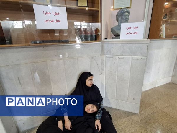 مانور زلزله در مدرسه مصلی نژاد ناحیه 6