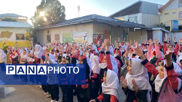 صبحگاه در مدرسه پاهکیده املش