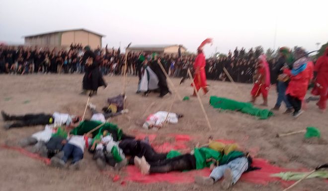 آیین تعزیه عاشورا با حضور پرشور عزاداران در شهر انابد