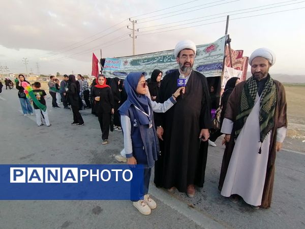 پیاده‌روی جاماندگان اربعین حسینی حرم تا حرم در شهرستان شیروان