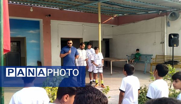 هفته تربیت‌بدنی و ورزش در صف صبحگاهی مدرسه جوادالائمه