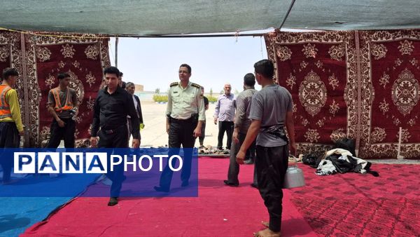 بازدید بخشدار جلگه رخ از موکب‌های خدمت‌رسانی به زائران رضوی