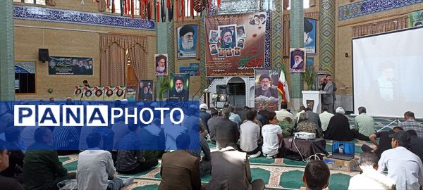 مراسم باشکوه یادبود شهدای خدمت در مسجد امام علی (ع) شهرستان باخرز 