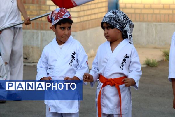 آیین افتتاح کلاس ورزش مدرسه ۲۲ بهمن روستای مندکان شهرستان پاکدشت  