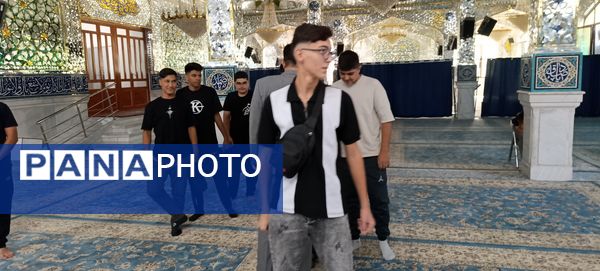 بدرقه دانش‌آموزان اعزامی به پیاده‌روی اربعین 