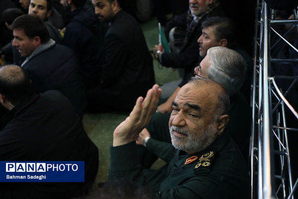 مراسم گرامیداشت شهید سیدحسن نصرالله همزمان با تشییع شهدا در لبنان - تهران