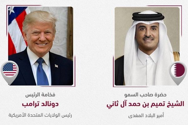 بررسی آخرین تحولات منطقه در تماس تلفنی ترامپ و امیر قطر