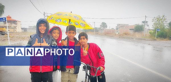 بارش باران فاریاب را شست و هوای غبار آلود پاک شد