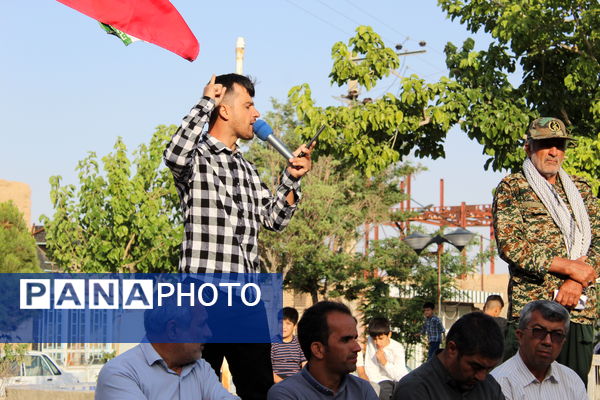 اجتماع خودجوش حمایت از مدافعان میهن در شهر درق