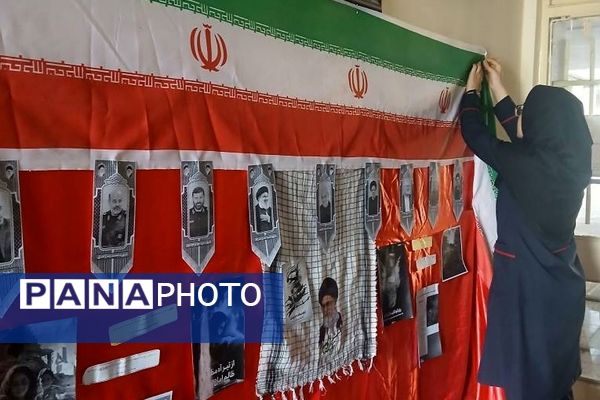 بزرگداشت هفته مقاومت و بزرگداشت سالگرد شهادت حاج قاسم سلیمانی در مدرسه حدیث کساء خاورشهر ناحیه یک ری