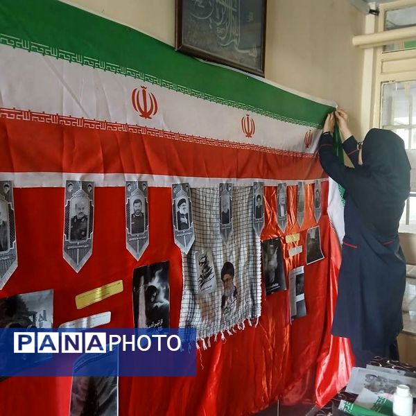 بزرگداشت هفته مقاومت و بزرگداشت سالگرد شهادت حاج قاسم سلیمانی در مدرسه حدیث کساء خاورشهر ناحیه یک ری