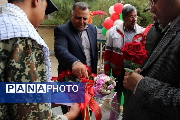 آیین نمادین نکوداشت هفته پدافند غیرعامل در نیشابور 