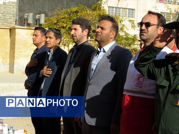 رزمایش دانش‌آموزی پدافند غیرعامل در شهرستان بجنورد 