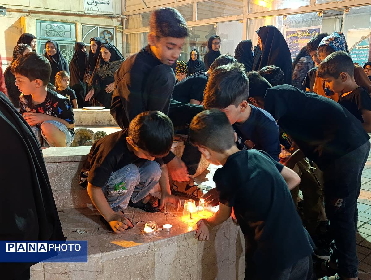 مراسم شام غریبان شهدای دشت کربلا در مسجد صاحب الزمان آشخانه 