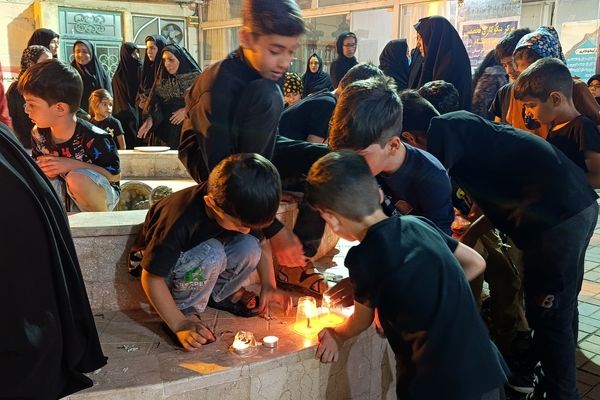 مراسم شام غریبان شهدای دشت کربلا در مسجد صاحب الزمان آشخانه 