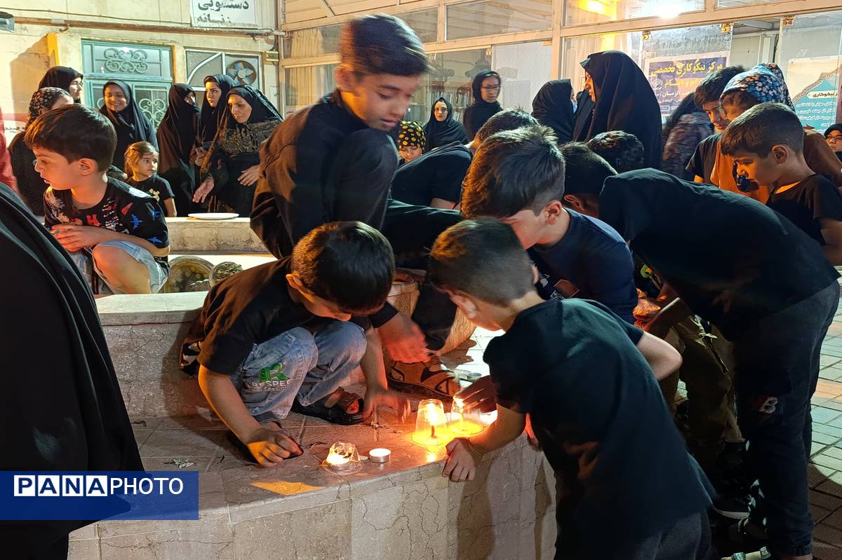 مراسم شام غریبان شهدای دشت کربلا در مسجد صاحب الزمان آشخانه 