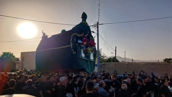 آئین نخل برداری و سوگواری شام هجران امام حسین(ع) در شهرستان نیم ور