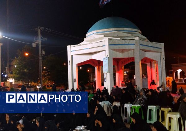 مراسم عزاداری سیدالشهدا در کنار مزار شهدای گمنام نیشابور