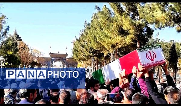 مراسم تشییع پیکر شهید گمنام  در شهرستان کاشمر 