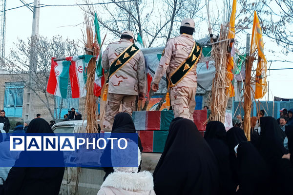 مراسم استقبال از شهید گمنام در غلامان