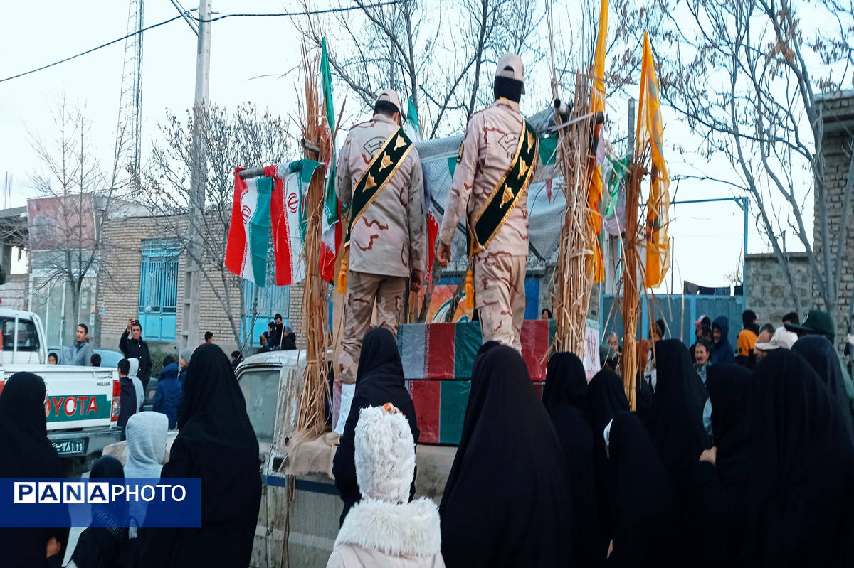 مراسم استقبال از شهید گمنام در غلامان