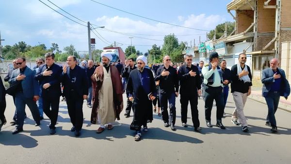 مراسم پیاده روی جاماندگان دیار عشق در شهرستان مرزی پارس آباد