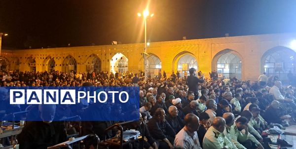 مراسم وداع با شهید امنیت هادی میرآبادی در مسجد جامع شهرستان نیشابور 