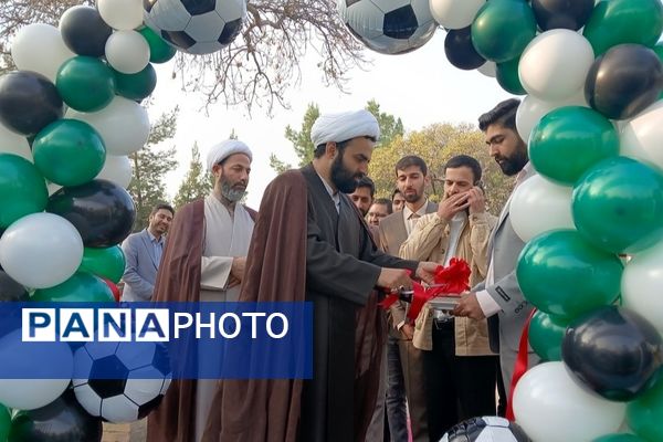 افتتاح زمین چمن اردوگاه شهید هاشمی‌نژاد مشهد