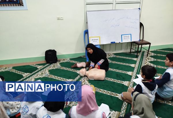 کلاس های آموزش عملی منتخبین سفیران سلامت مدارس شهرستان کاشمر 