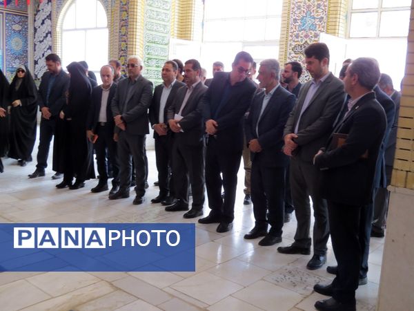 گلباران مزار شهدای دانش‌آموز و معلم در بجنورد