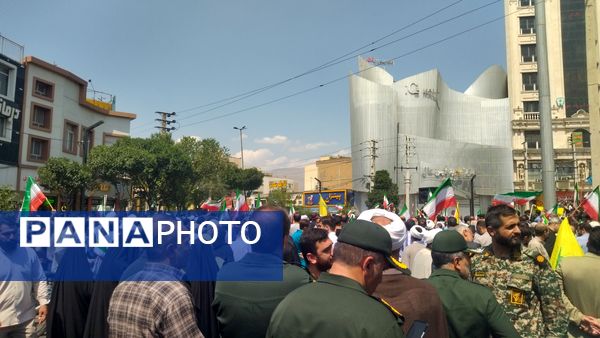 حضور پرشور مردم فردیس در راهپیمایی اعلام انزجار  از اقدام تروریستی رژیم صهیونسیتی 