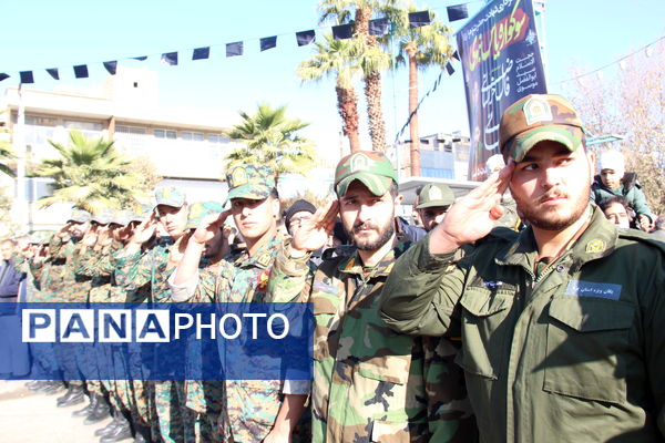 مراسم وداع با ۷ پیکر شهید گمنام هشت سال دفاع مقدس