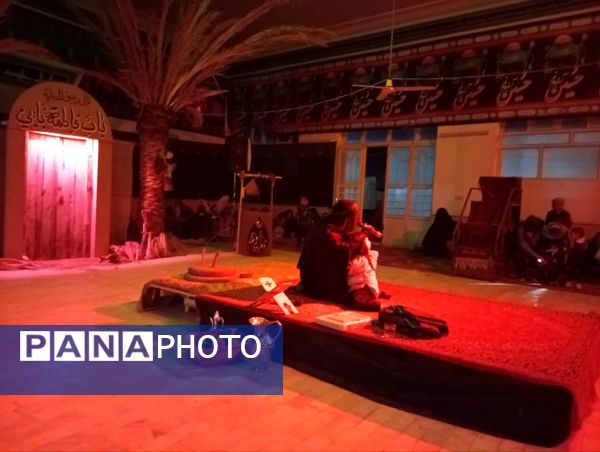 اجرای نمایش و شبیه خوانی دهه فاطمیه در تکیه ابوالفضلی روستای فدافن