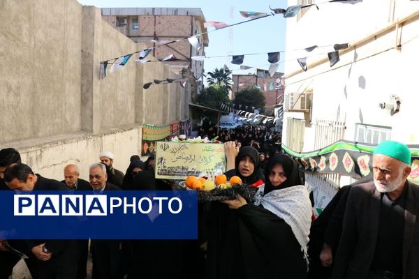پیکر شهید گمنام در مدارس دخترانه گرگان مورد استقبال قرار گرفت