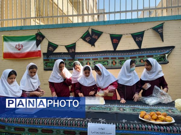 برپایی موکب عزاداری ایام فاطمیه در دبستان مریم بندرعباس